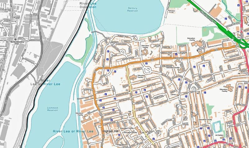 London Borough of Waltham Forest - Street Map - 2026
