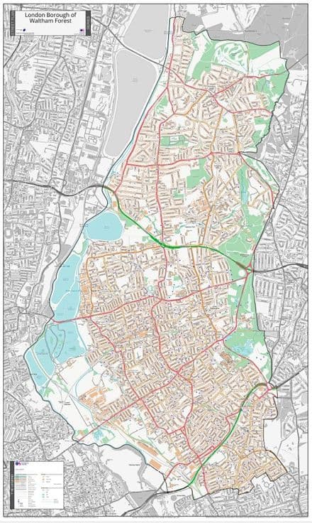 London Borough of Waltham Forest - Street Map - 2026