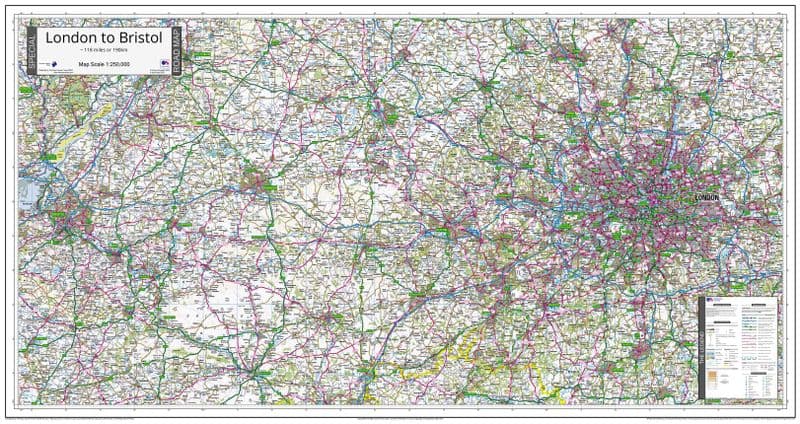 London To Bristol - Special Road Map