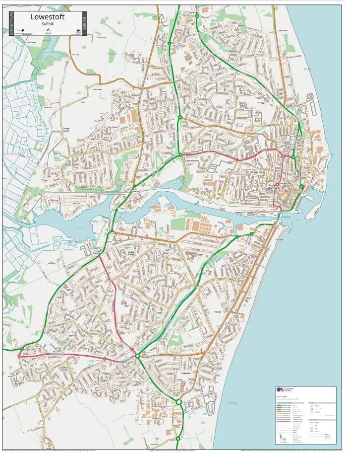 Lowestoft Street Map 2021