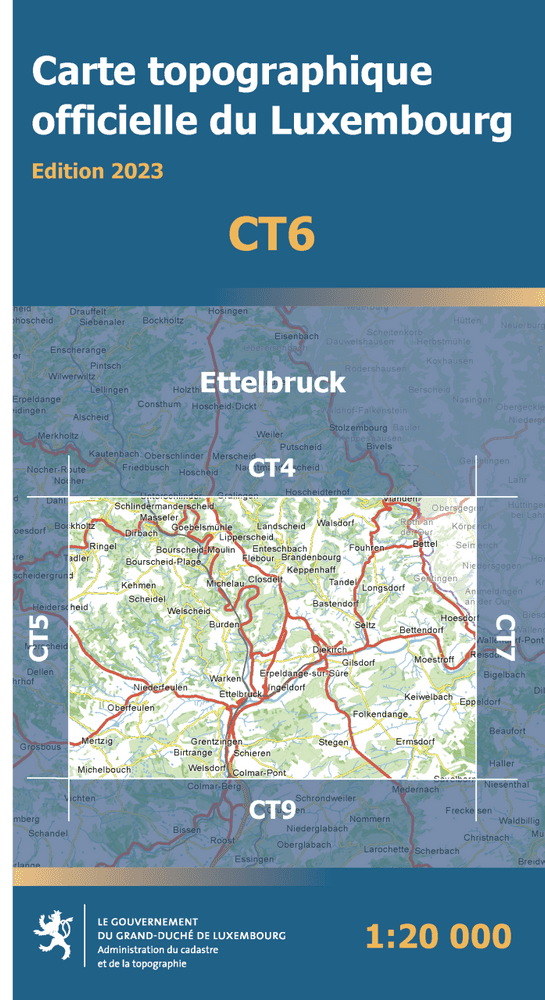 Luxembourg - CT6 - Ettelbruck Topographic Map