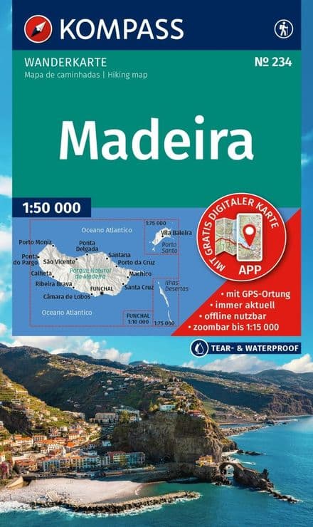 Madeira - Kompass Walking Map 1:50,000