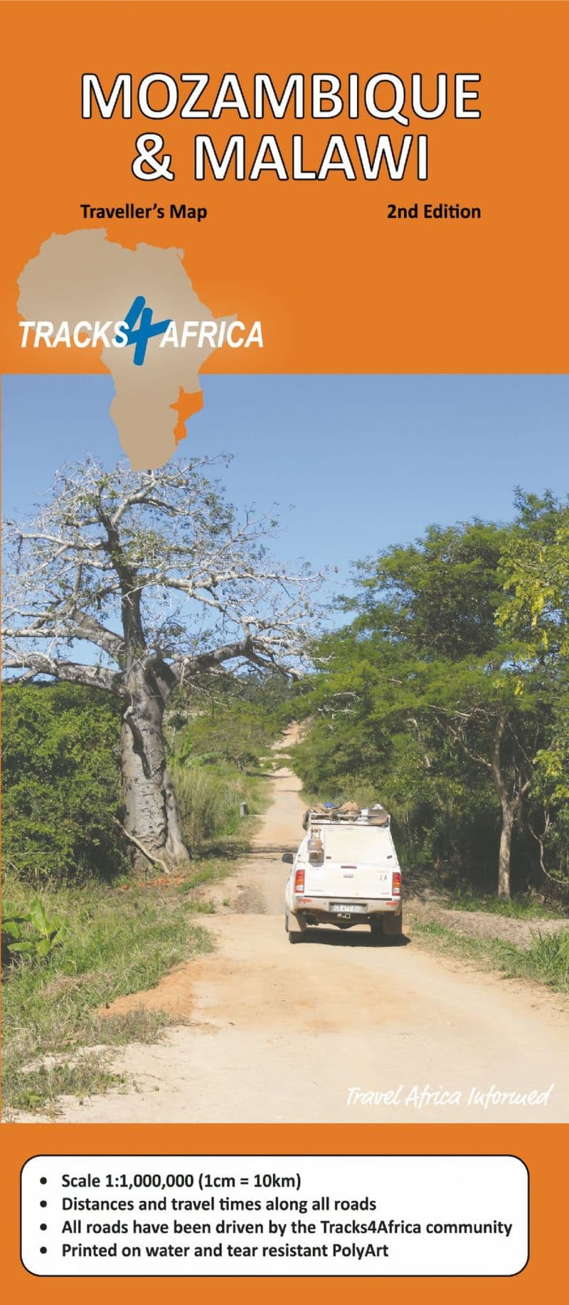 Malawi & Mozambique - Tracks4Africa Map