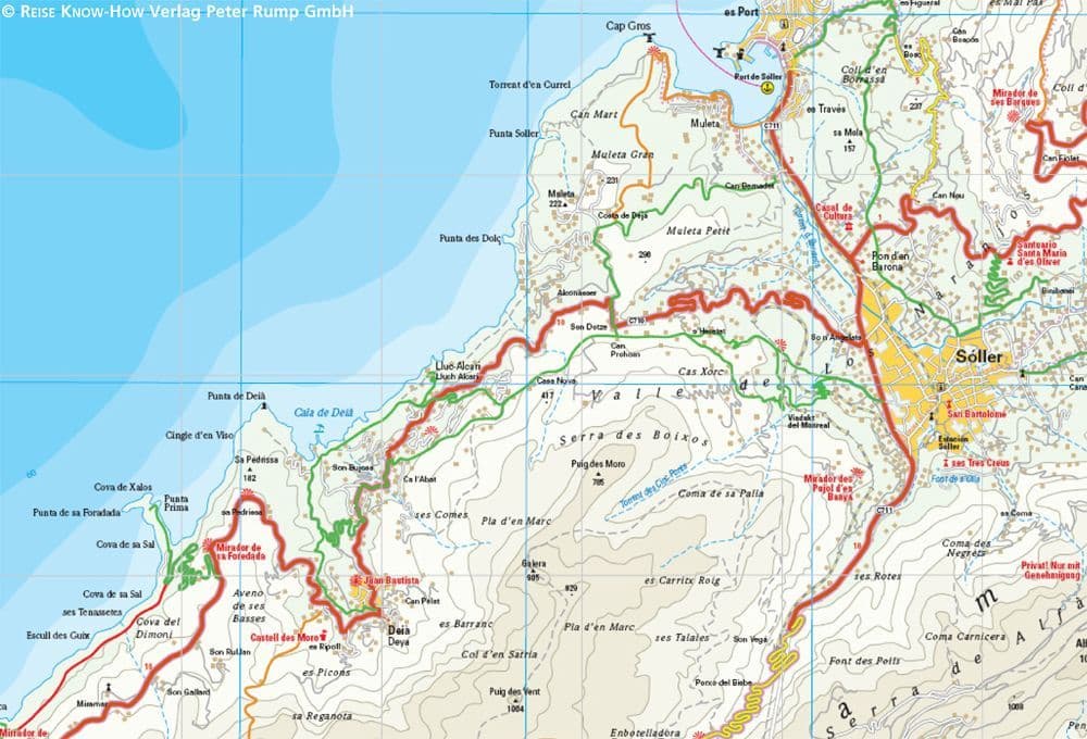 Mallorca West Walking Map 1 40 000 - Reise