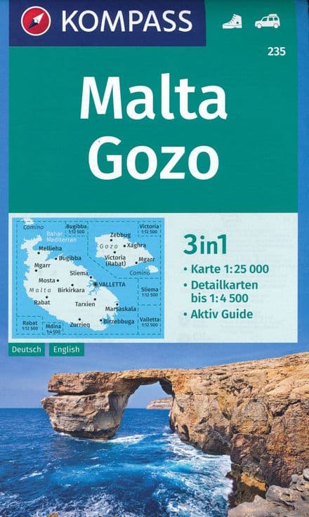 Malta & Gozo - Kompass Hiking Map 235