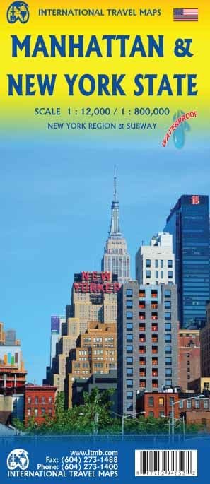 Manhattan & New York State Travel Map - ITM
