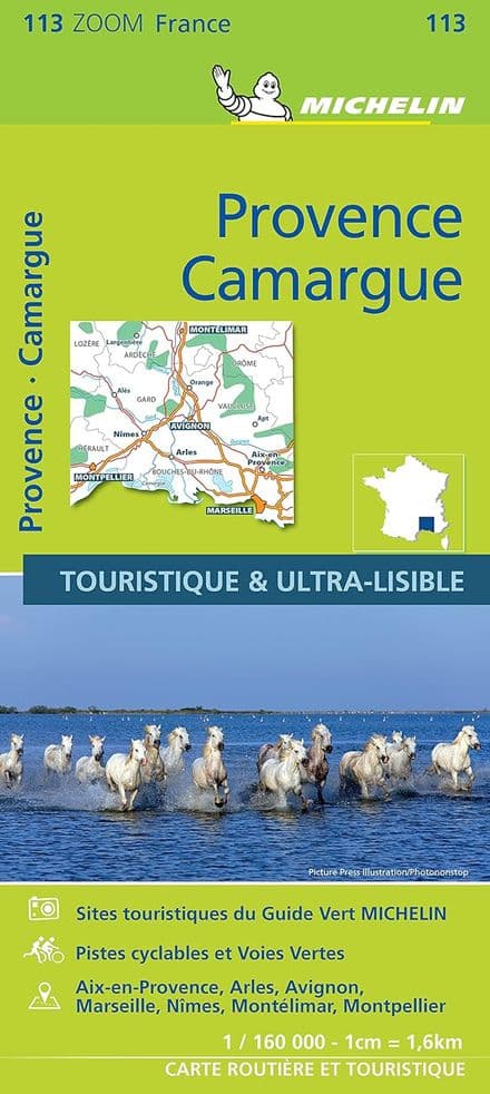 Map 113 - Provence: Montpellier, Montélimar, Avignon, Marseille