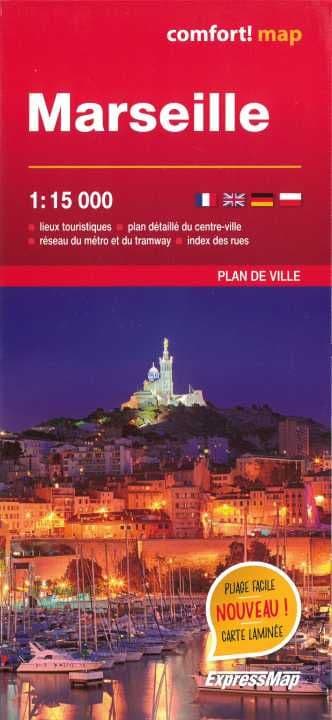Marseille - Laminated Street Plan - Comfort