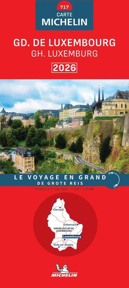 Michelin Luxembourg - Map 717 - 1:150,000 - 2026