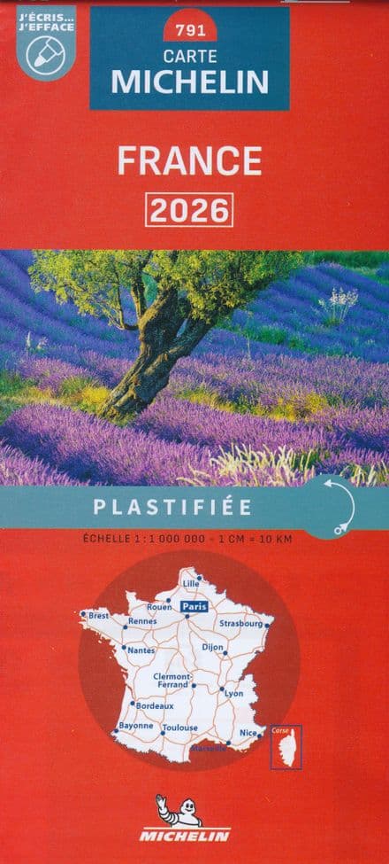 Michelin Map France 791 Laminated - 2026