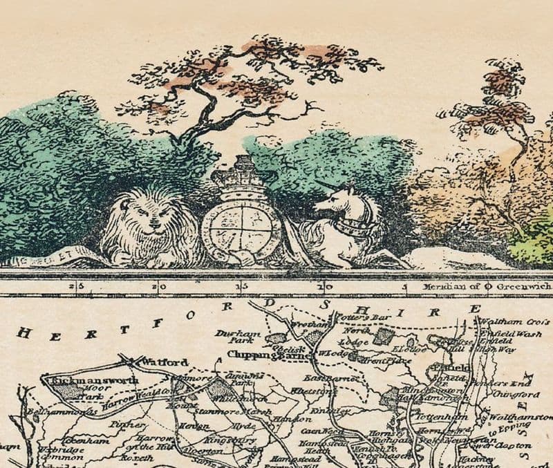 Middlesex - by Reuben Ramble - Reproduction County Map