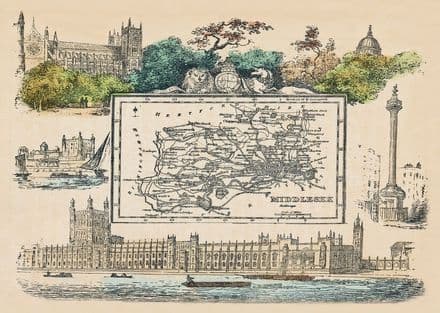 Middlesex - by 'Reuben Ramble' - Reproduction County Map