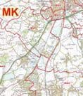 Milton Keynes - MK - Postcode Sector Wall Map