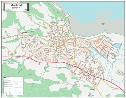 Minehead Street Map - 2024