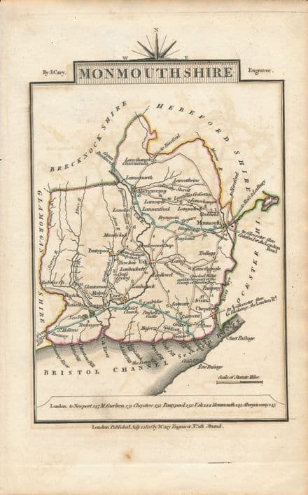 Monmouthshire 1806 - John Cary - Original Map