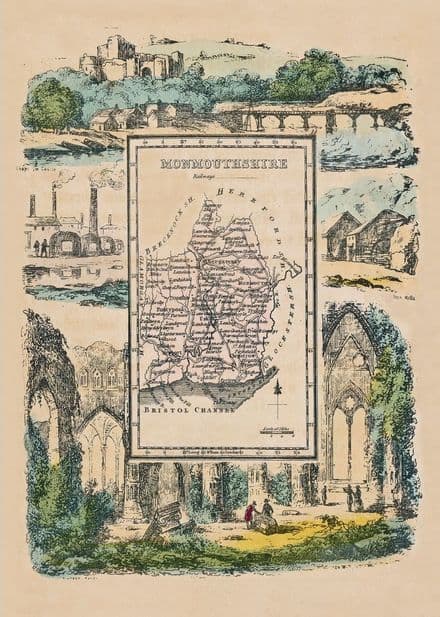 Monmouthshire - by 'Reuben Ramble' - Reproduction County Map