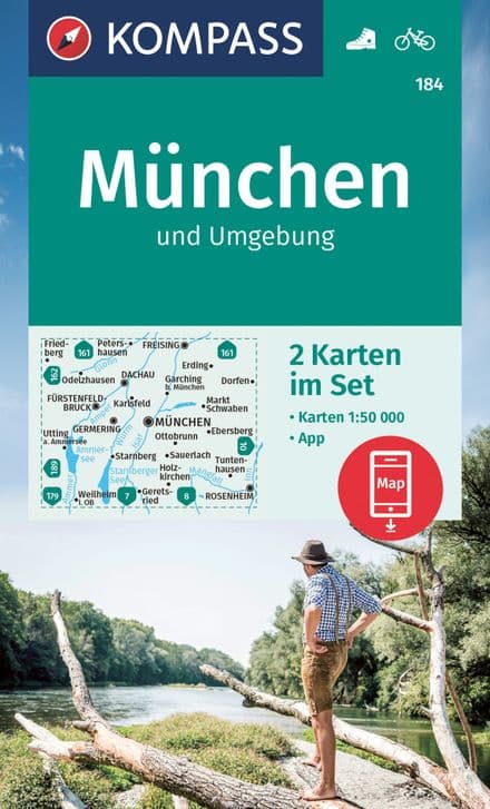Munich & surroundings - Kompass 184 (2 map set)