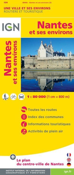 Nantes & Environs at 1:80,000