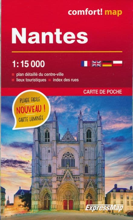 Nantes Street Map Pocket Size - Comfort Map