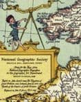 National Geographic Shakespeare Wall Map of Britain - Pub 1964