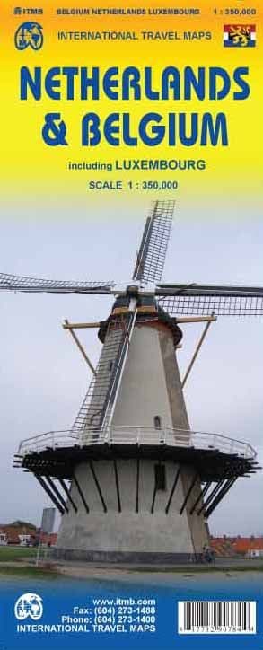 Netherlands & Belgium Including Luxembourg - Travel Map