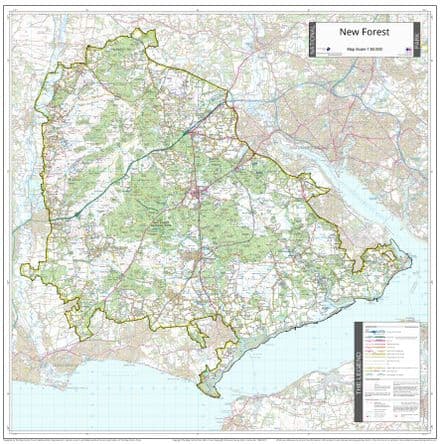 New Forest National Park - Wall Map - 2025