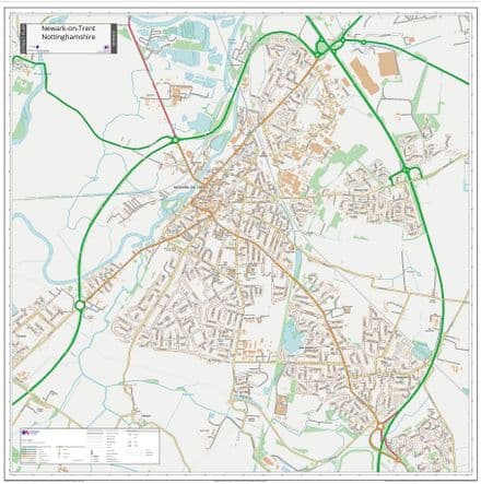Newark on Trent  Street Map