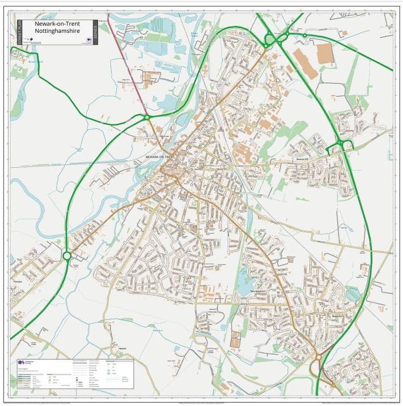 Newark on Trent Street Map