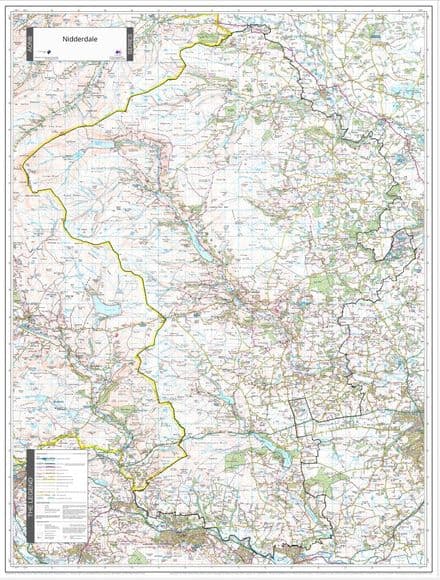 Nidderdale - AONB Wall Map - 2024