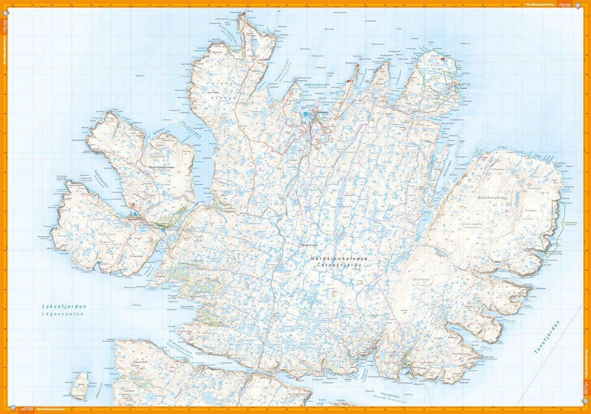 Nordkinnhalvøya - Hiking Map - Calazo BD 260