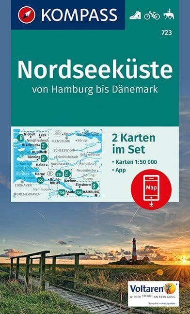 Nordseeküste von Hamburg bis Dänemark - Kompass 723