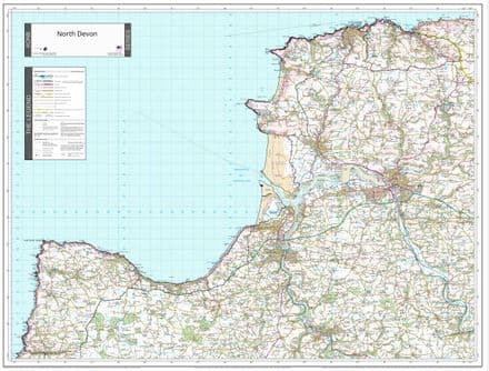 North Devon - AONB Wall Map - 2024