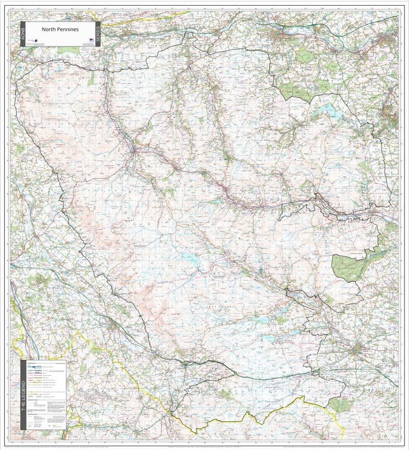 North Pennines - AONB Wall Map - 2024