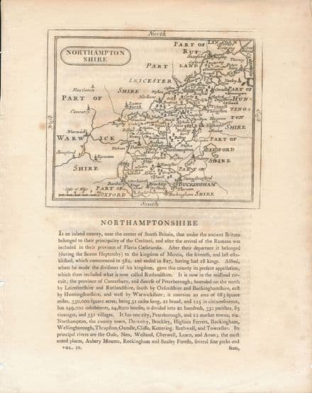 Northamptonshire (A)- Seller & Grose - 1787 - Original Map