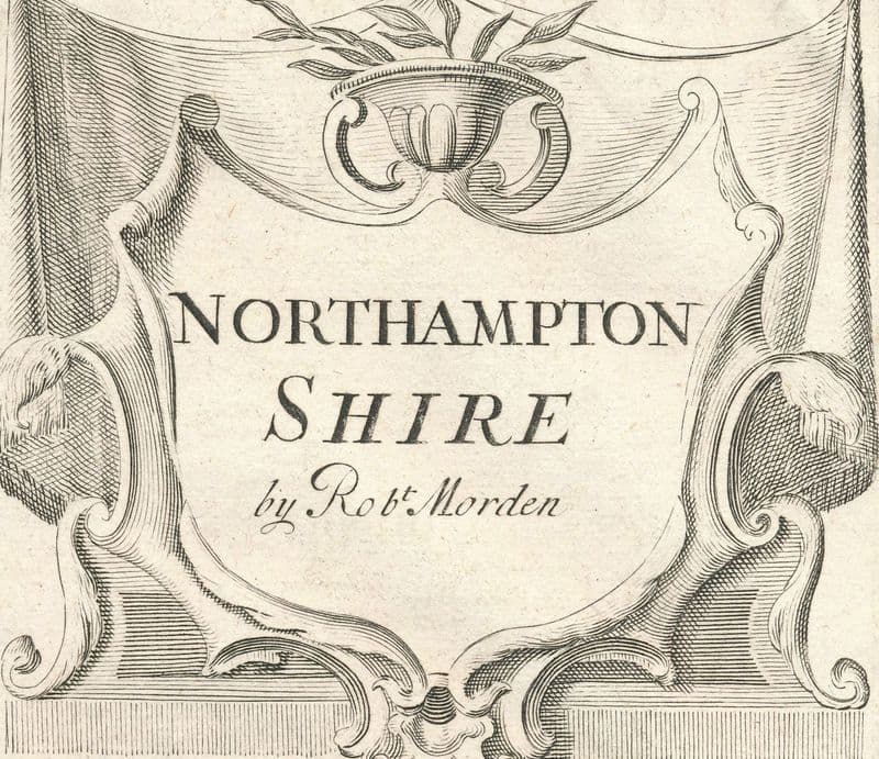 Northamptonshire by Robert Morden circa 1695