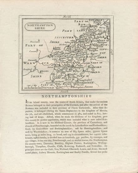 Northamptonshire Seller Grose (B) - 1787 - Original Map