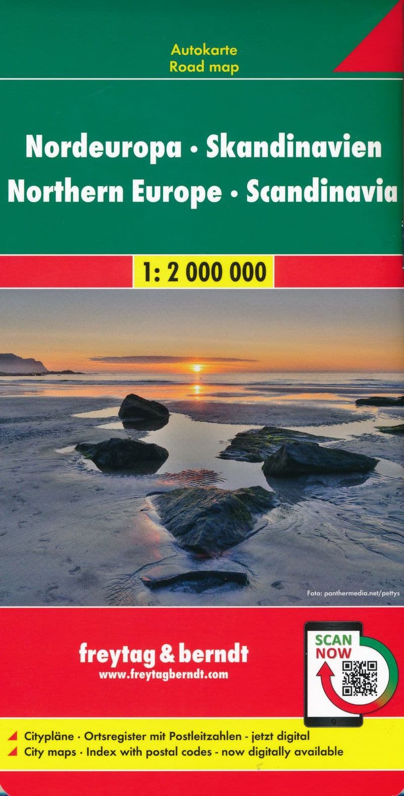 Northern Europe - Scandinavia Road Map - Freytag & Berndt