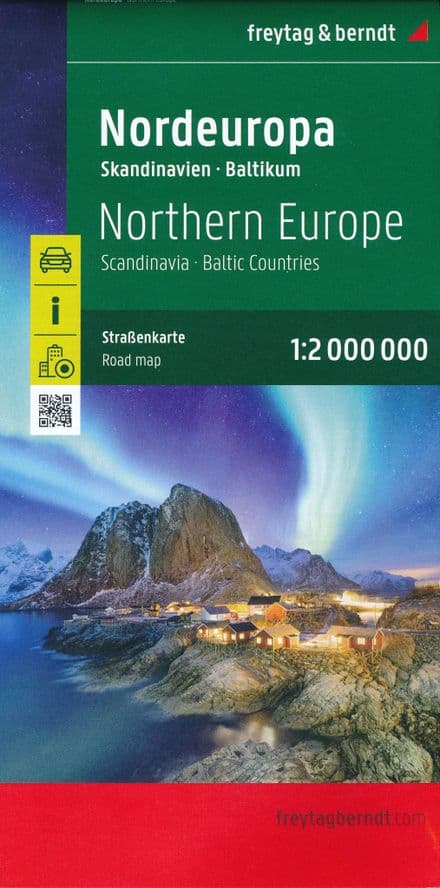 Northern Europe - Scandinavia Road Map - Freytag & Berndt