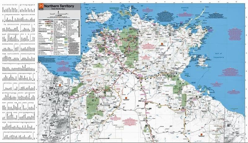Northern Territory Handy Map - Hema 3 06H