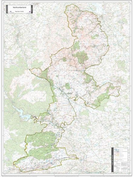 Northumberland National Park - Wall Map - 2025