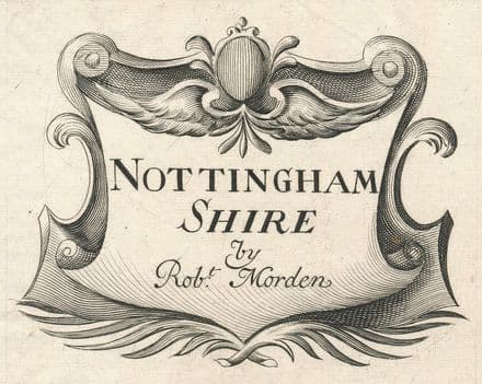 Nottinghamshire by Robert Morden (A) circa 1695 - Original Map