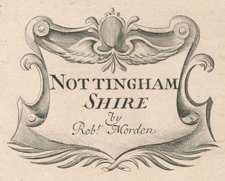 Nottinghamshire by Robert Morden circa 1695 (B)- Original Map
