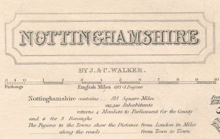 Nottinghamshire - J & C Walker - c1832