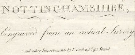 Nottinghamshire John Harrison 1787 - Original Map
