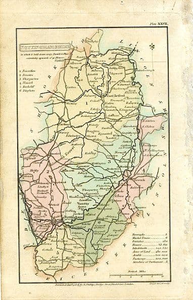 Nottinghamshire William Pitts Capper 1808 (1) - Original Map