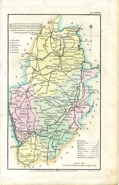 Nottinghamshire William Pitts Capper 1808 (2) - Original Map