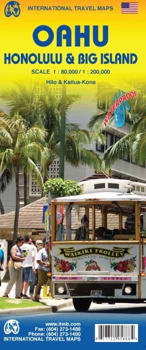 Oahu, Honolulu & Big Island Travel Map