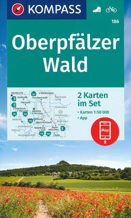 Oberpfälzer Wald - Kompass 186 (2 Map Set)