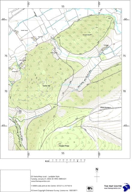 Ordnance Survey 1:10,000 Map - Map Print sent by Post