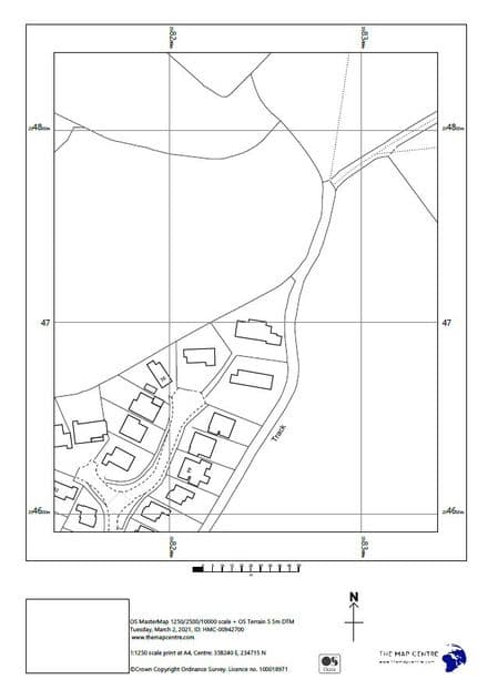 Ordnance Survey 1:1250 - Rural
